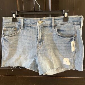 Old Navy Blue Jean Shorts Distressed Raw Hem